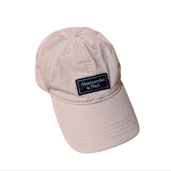Abercrombie & Fitch Hat Powder Pink Corduroy Vintage Retro Baseball Cap - Picture 2 of 6